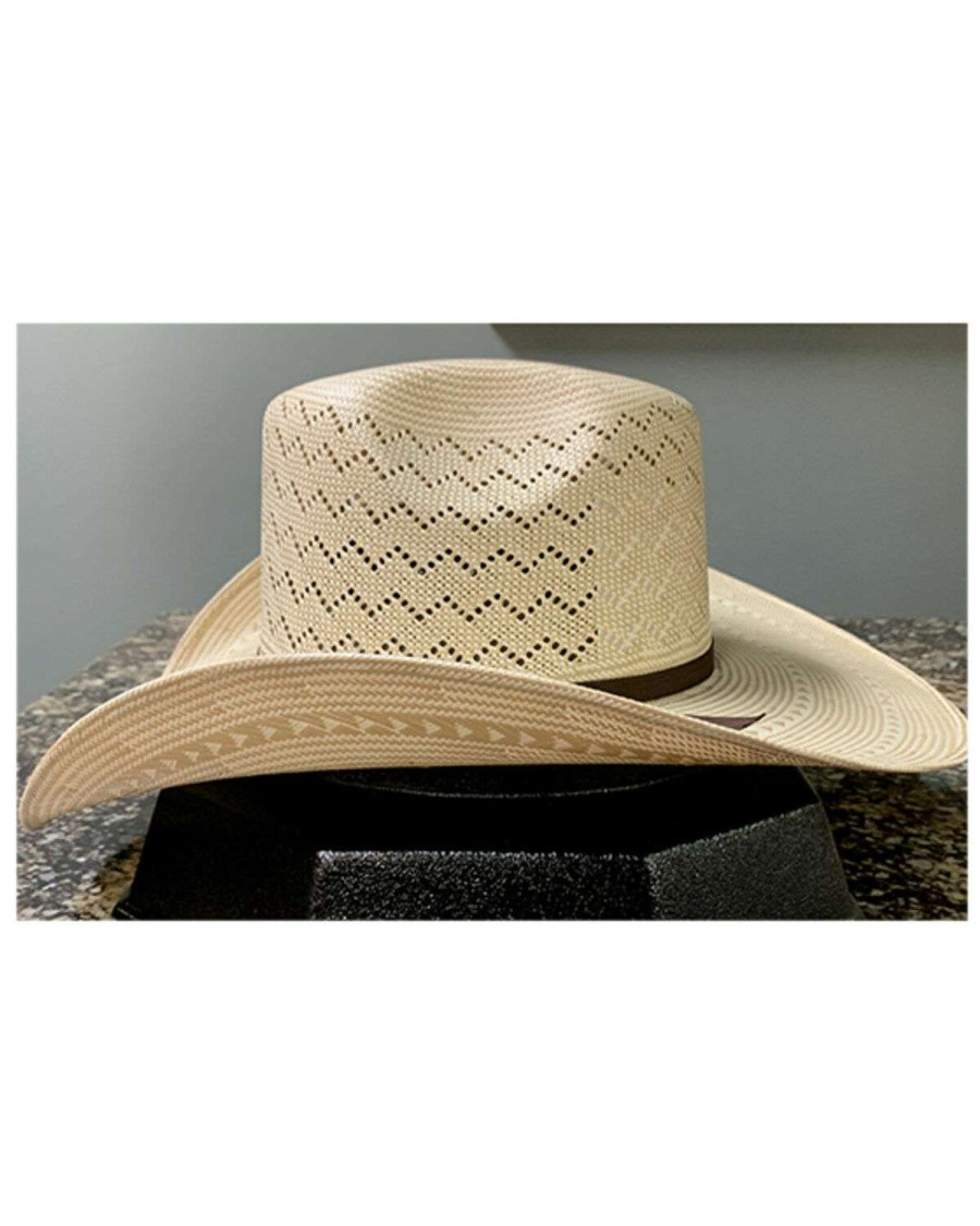 Western Hat * | Sale Serratelli Natural Taupe Alamo Shantung Straw Western Hat