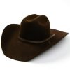 Western Hat * | Sale Serratelli 6X Chocolate Cattleman Ribbon Band Western Hat