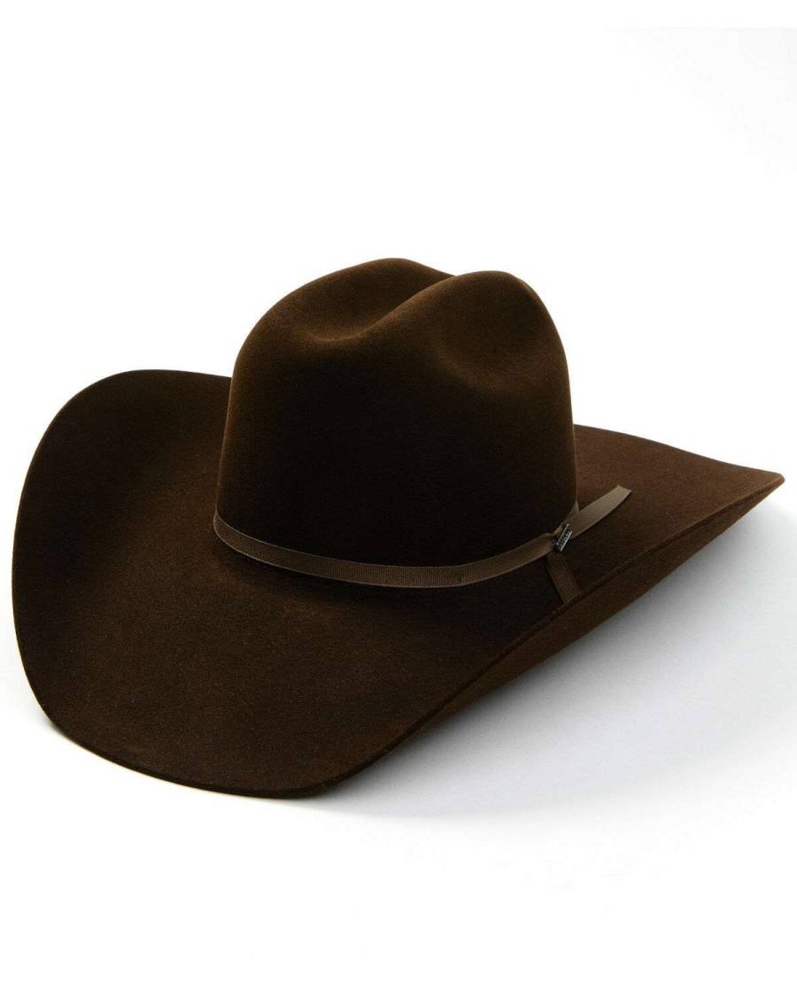 Western Hat * | Sale Serratelli 6X Chocolate Cattleman Ribbon Band Western Hat