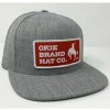 Caps * | Discount Okie Men'S Grey Okie Recreation Patch Solid-Back Ball Cap