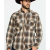 Western Shirt * | Sale Resistol Men'S Richland Ombre Plaid Long Sleeve Western Shirt