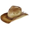 Western Hat * | Peter Grimm Ltd Outlet Peter Grimm Tan Woody Paper Band Toyo Straw Western Hat