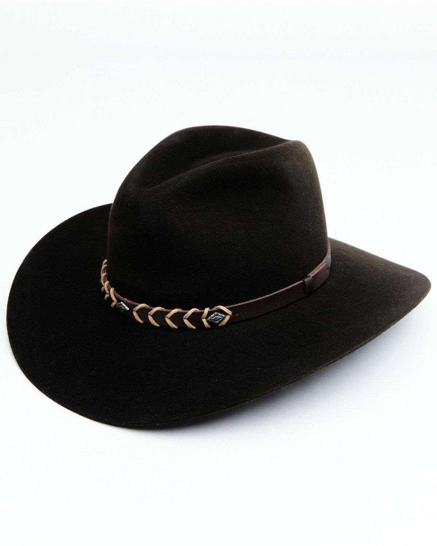 Western Hat * | Clearance Rodeo King 5X Chocolate Tracker Bonded Leather Western Felt Hat