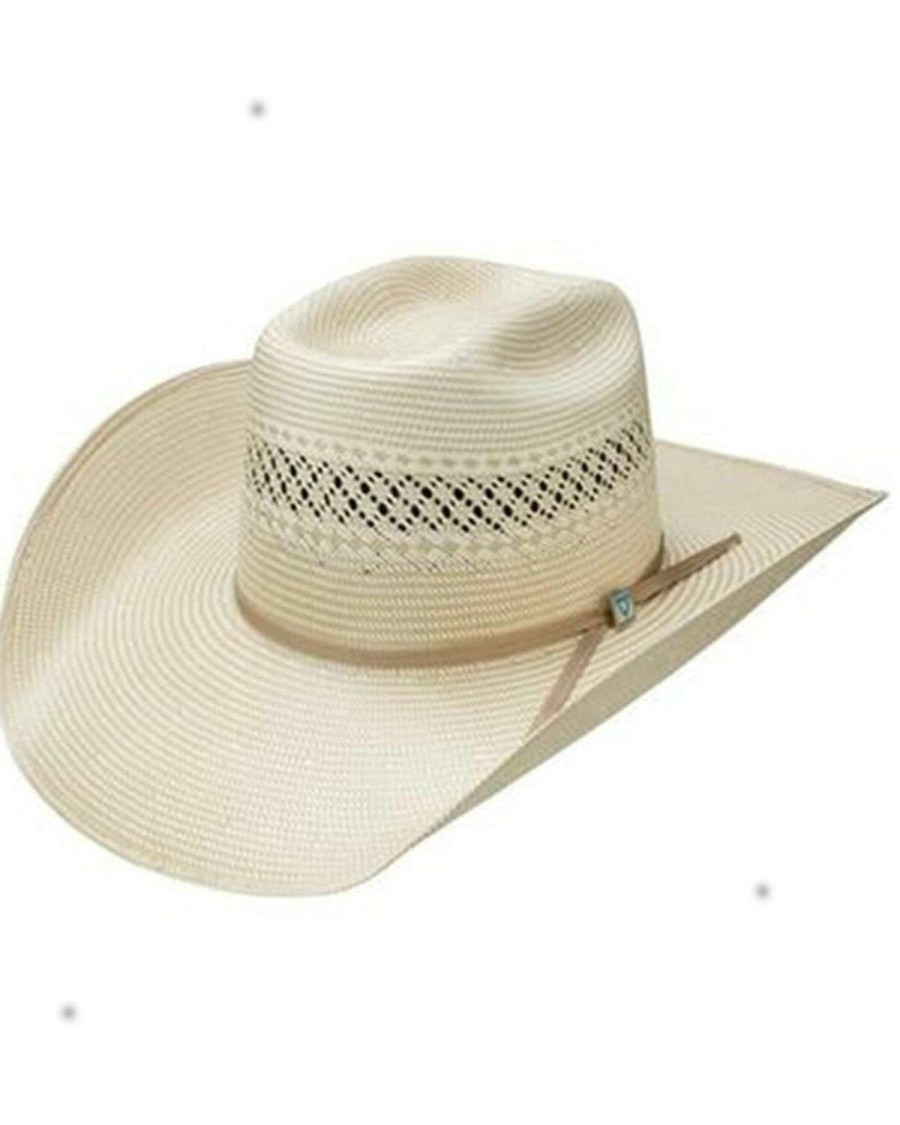 Western Hat * | Outlet Resistol Men'S Cody Johnson Natural Brick Vented Western Straw Hat