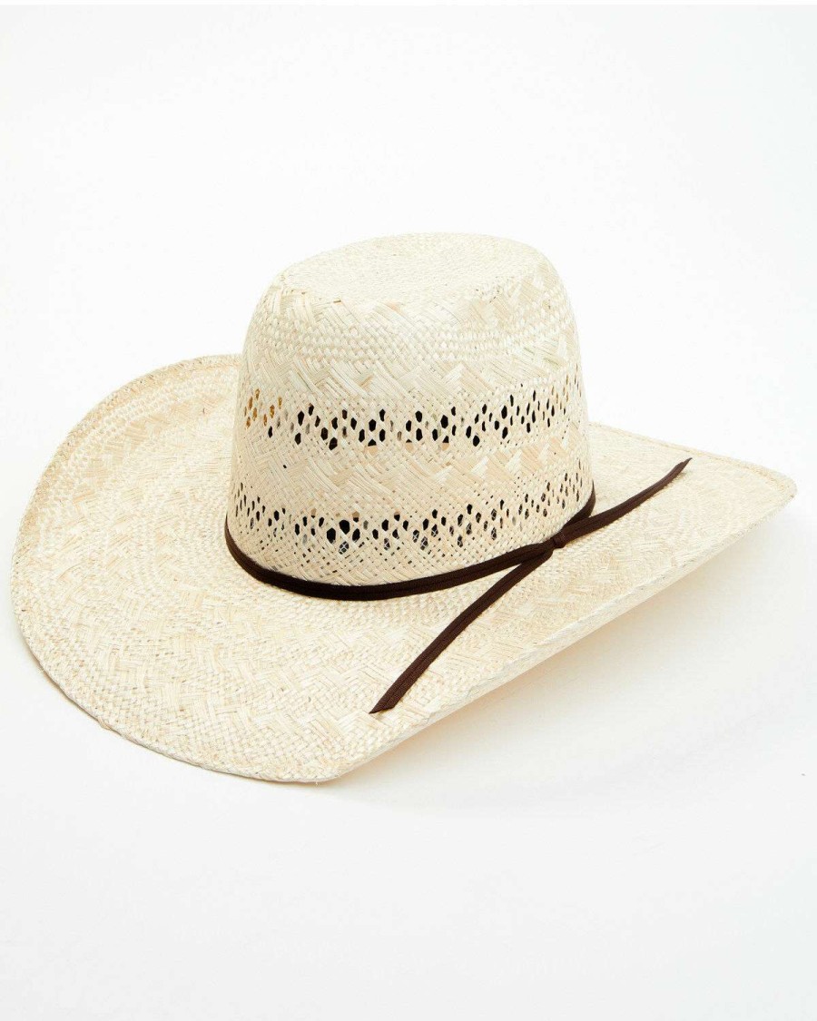 Western Hat * | Online Rodeo King 25X Ramie Natural Broken Horn Brim Straw Western Hat