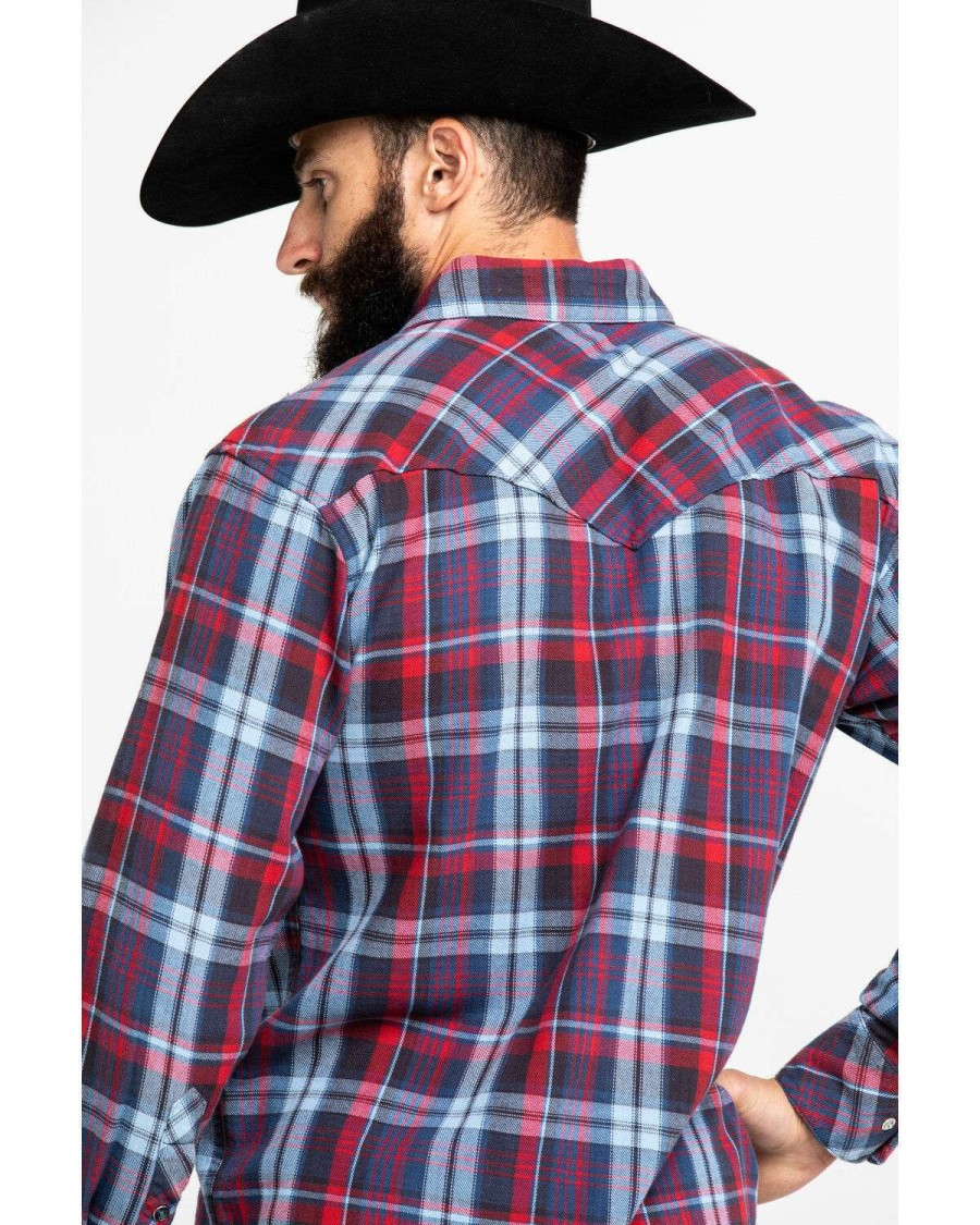 Western Shirt * | Clearance Resistol Men'S Ray Hubbard Plaid Long Sleeve Western Shirt