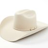 Western Hat * | Discount Serratelli 10X Austin Silver Belly Cattleman Self-Band Western Hat