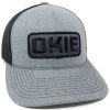 Caps * | Online Okie Men'S Grey & Black Tito Recreation Patch Mesh-Back Ball Cap