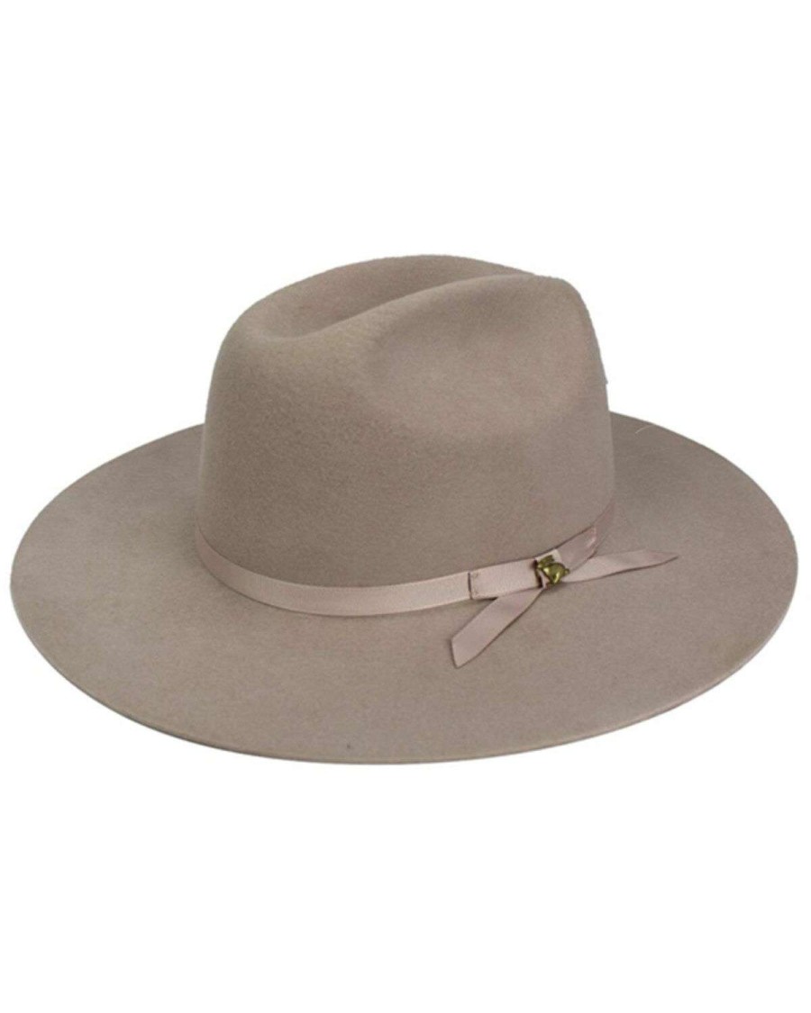 Western Hat * | Peter Grimm Ltd Online Peter Grimm Beige Bolden Wool Cattleman Western Hat