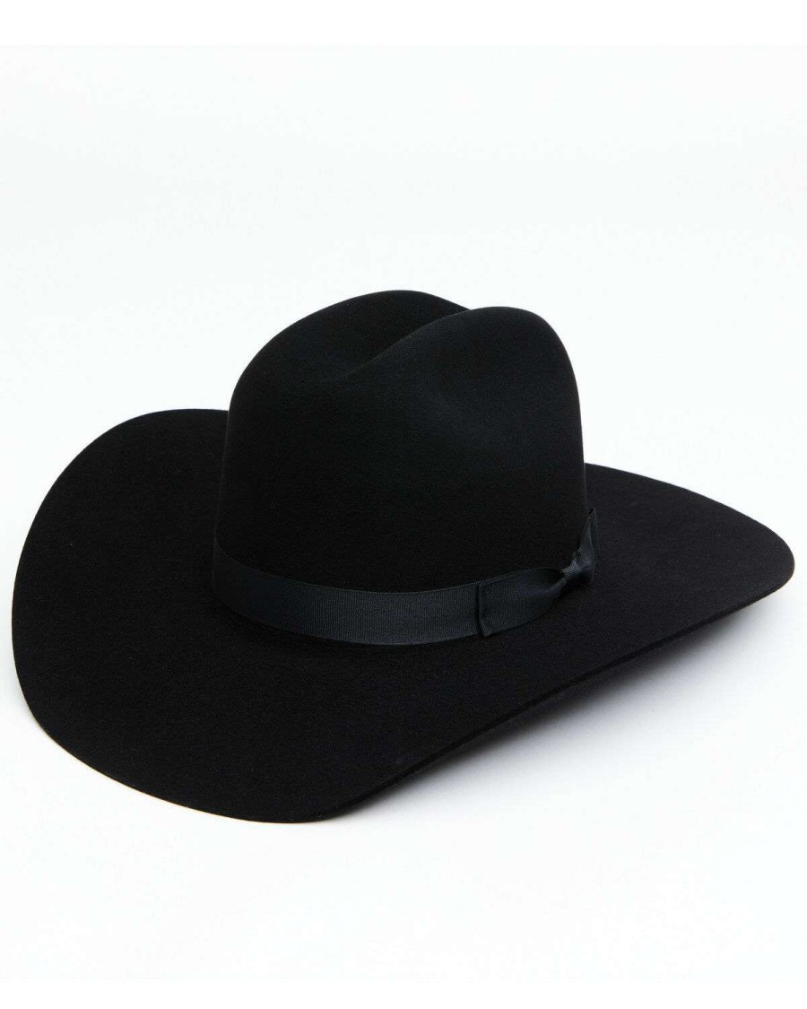 Western Hat * | Clearance Serratelli 8X Cattleman Shovel Flange Fur Felt Western Hat