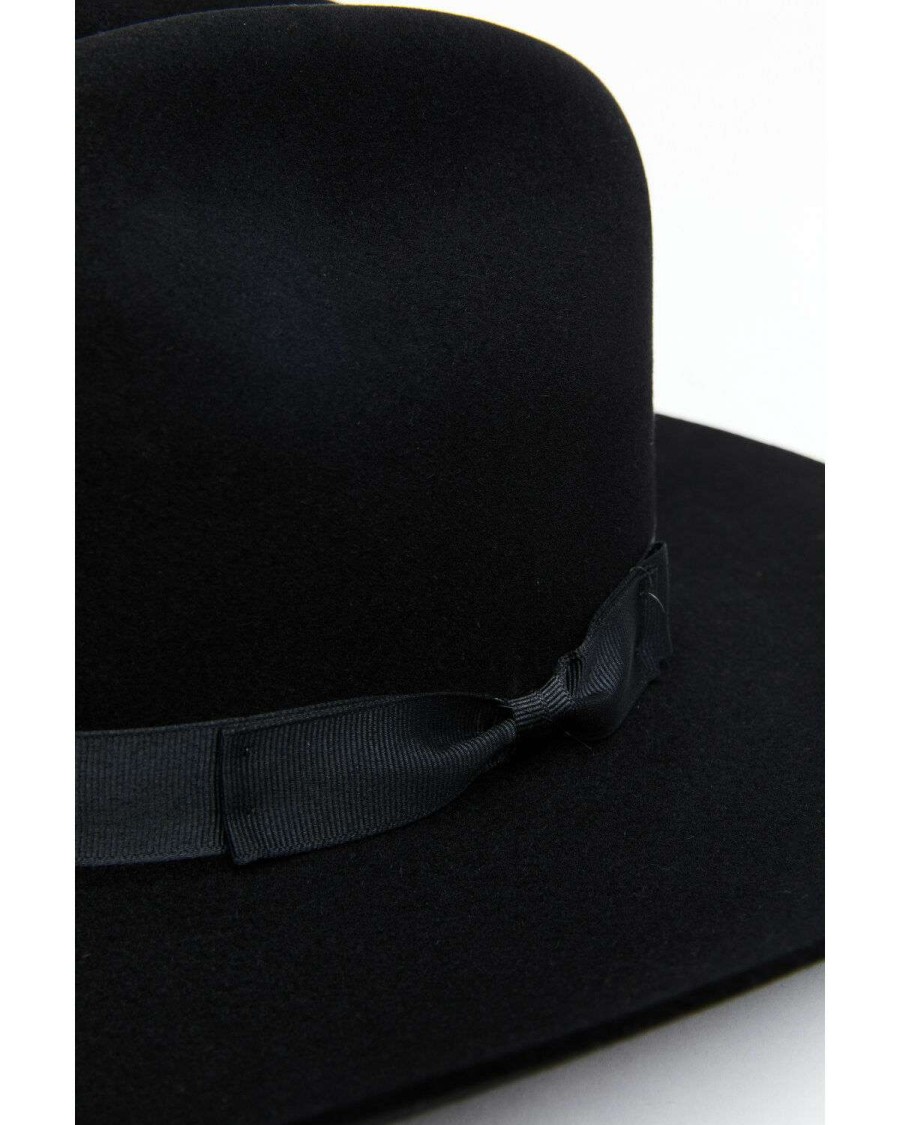 Western Hat * | Clearance Serratelli 8X Cattleman Shovel Flange Fur Felt Western Hat