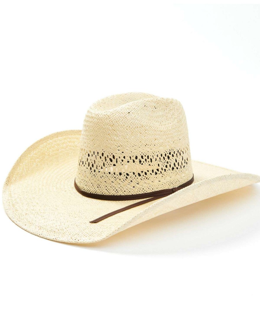 Western Hat * | Online Rodeo King Brown 25X Jute Quenten Broken Horn Straw Western Hat