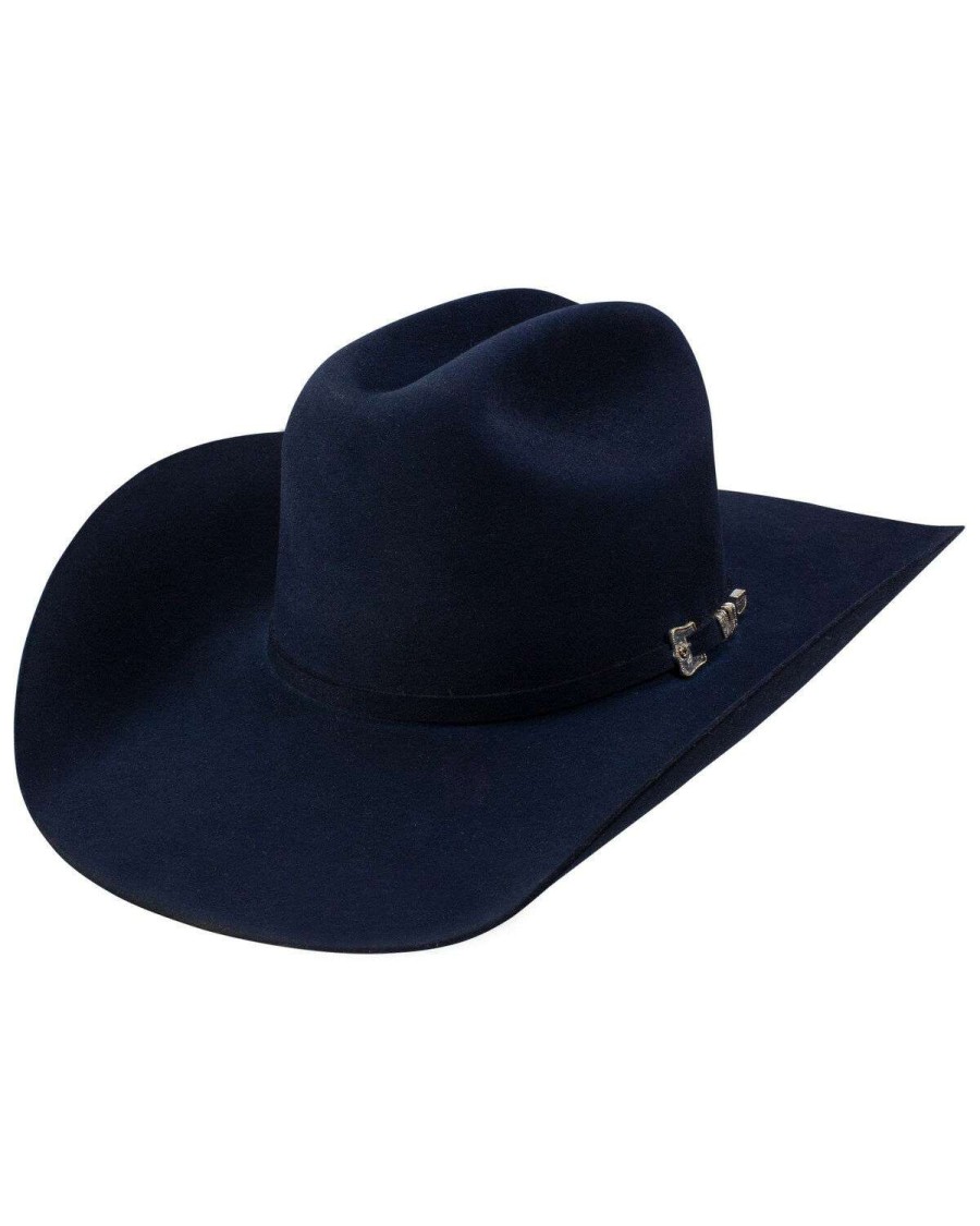 Western Hat * | Discount Resistol 30X Grand Navy Fur Felt Western Hat