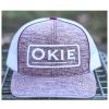 Caps * | Clearance Okie Men'S Burgundy & White Noble Marled Embroidered Logo Mesh-Back Ball Cap