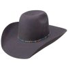 Western Hat * | Clearance Resistol Men'S 6X Hooey Silver Smoke Wool Felt Western Hat