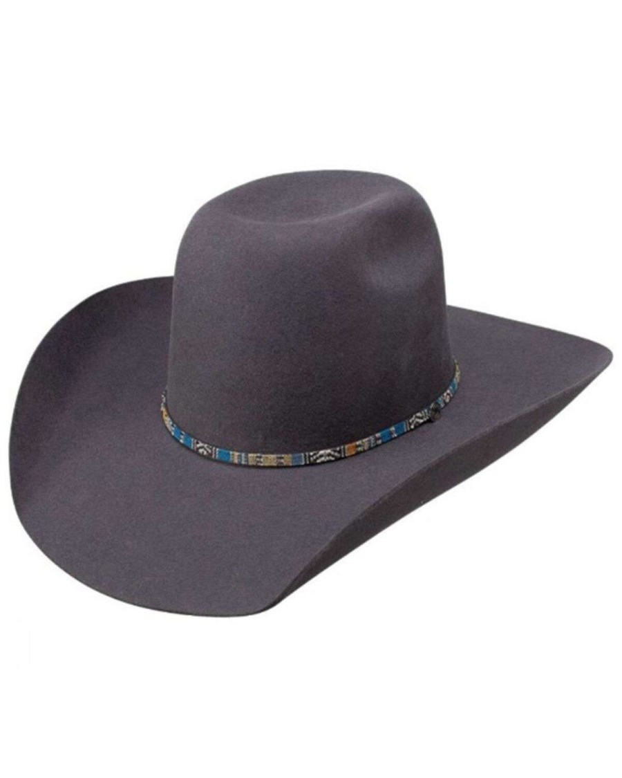 Western Hat * | Clearance Resistol Men'S 6X Hooey Silver Smoke Wool Felt Western Hat