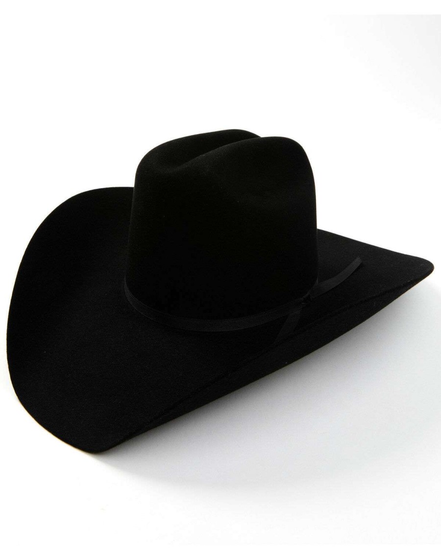 Western Hat * | Outlet Serratelli 5X Cattleman Two Ply Ribbon Band Felt Western Hat