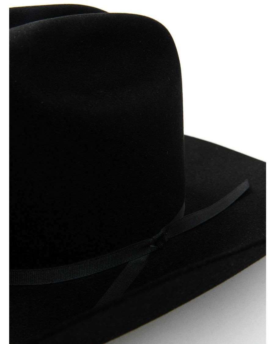 Western Hat * | Outlet Serratelli 5X Cattleman Two Ply Ribbon Band Felt Western Hat