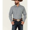 Western Shirt * | Discount Resistol Men'S Wylie Stripe Long Sleeve Snap Western Shirt