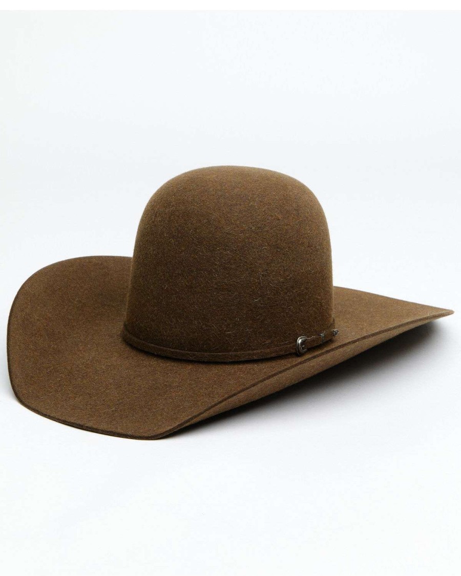 Western Hat * | Discount Rodeo King 7X Open Crown Fur Felt Western Hat Brown