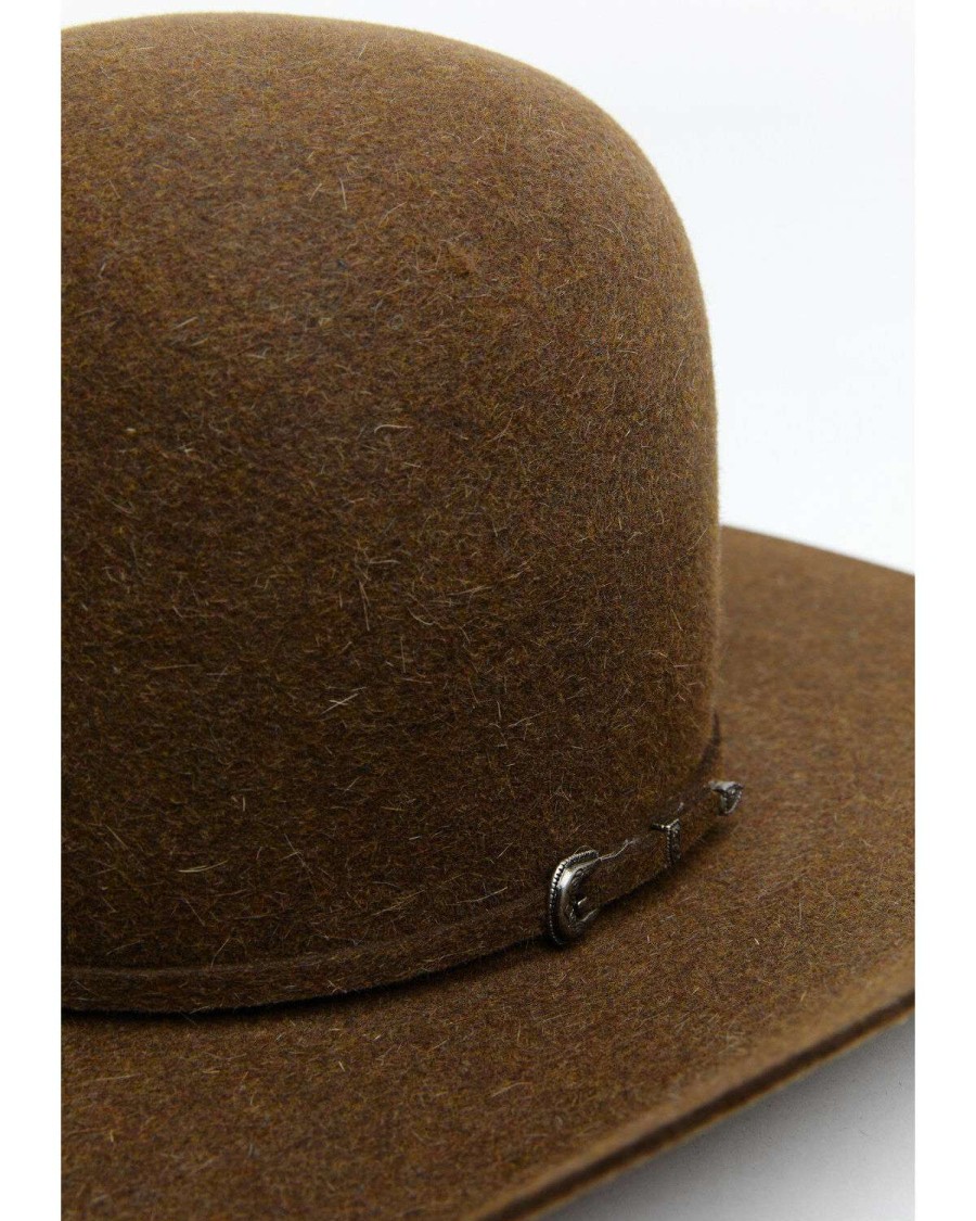 Western Hat * | Discount Rodeo King 7X Open Crown Fur Felt Western Hat Brown