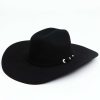 Western Hat * | Discount Serratelli Black 6X Canyon Cattleman Fur Felt Western Hat