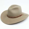 Western Hat * | Sale Rodeo King 5X Pecan Tracker Bonded Leather Western Felt Hat