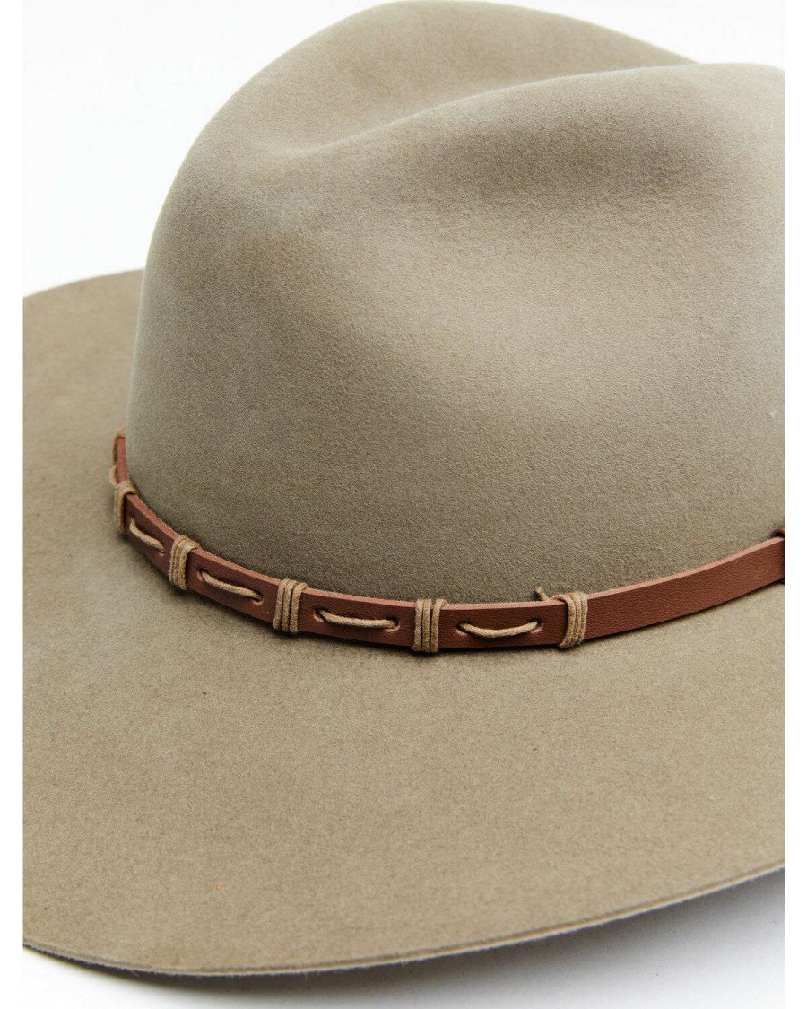 Western Hat * | Sale Rodeo King 5X Pecan Tracker Bonded Leather Western Felt Hat