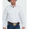 Western Shirt * | Outlet Resistol Men'S American Med Plaid Long Sleeve Western Shirt