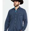 Western Shirt * | Sale Resistol Men'S Windsong Striped Long Sleeve Western Shirt