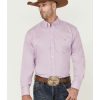 Western Shirt * | Resistol Sale Reisistol Men'S Branferd Purple Long Sleeve Button-Down Western Shirt