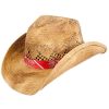 Western Hat * | Peter Grimm Ltd Sale Peter Grimm Natural Bennett Tea Stain Pinched Straw Western Hat