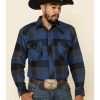 Western Shirt * | Discount Resistol Men'S Montreal Large Plaid Long Sleeve Western Shirt