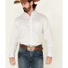 Western Shirt * | Discount Resistol Men'S White Rice Geo Print Long Sleeve Western Shirt