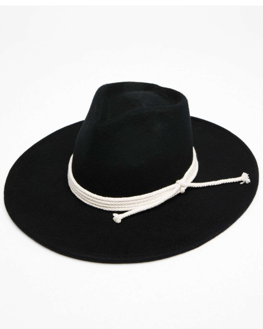 Western Hat * | Peter Grimm Ltd Discount Peter Grimm Women'S Black Mystique Wool Felt Western Hat