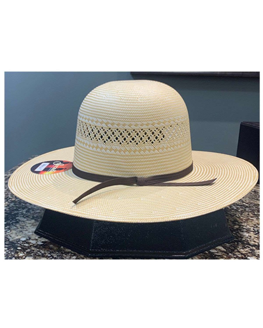 Western Hat * | Clearance Serratelli Natural Santana Open Shantung Straw Western Hat