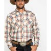 Western Shirt * | Discount Resistol Men'S Brown Bear Lake Plaid Long Sleeve Western Shirt