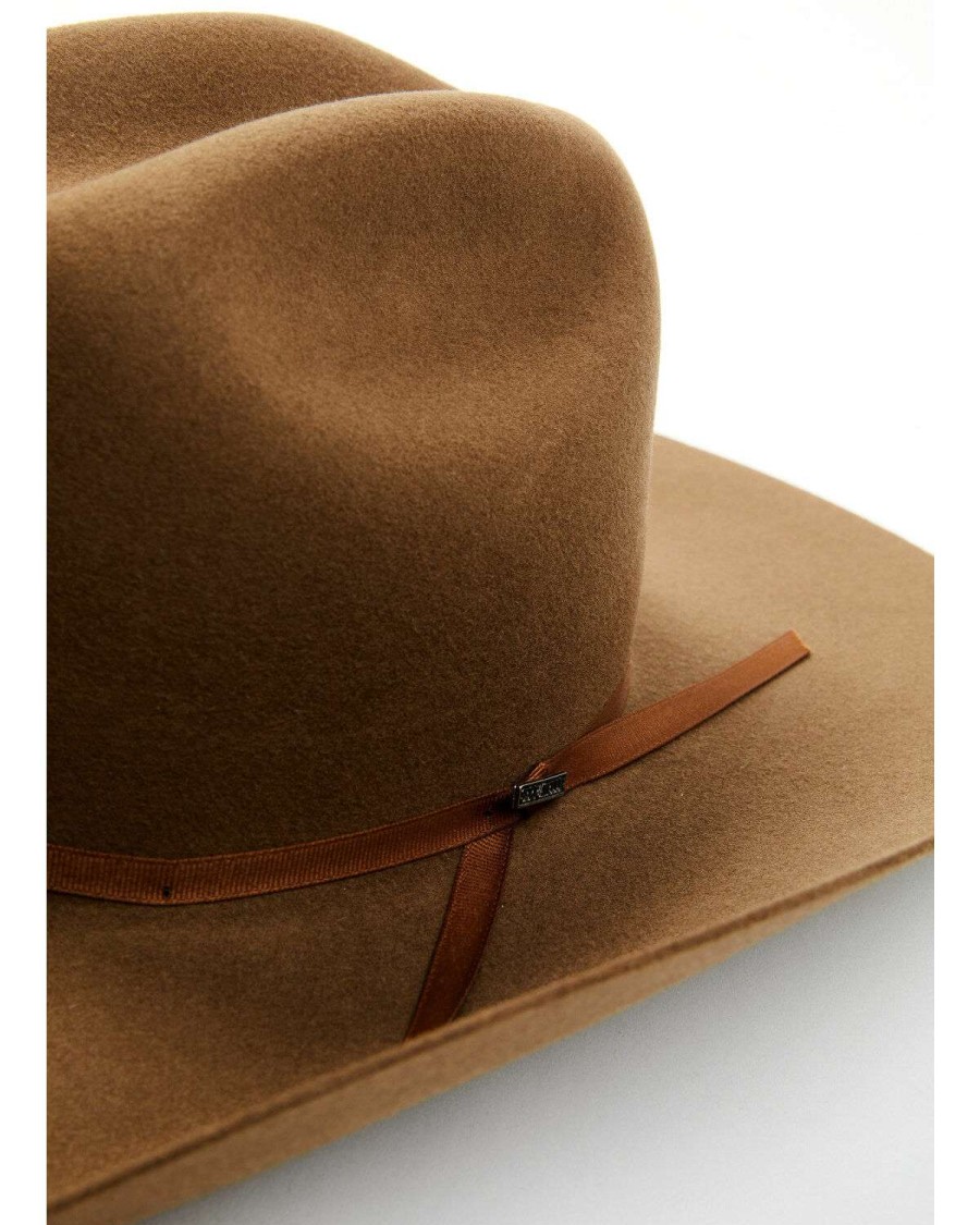 Western Hat * | Outlet Serratelli 5X Cattleman Two Ply Ribbon Band Felt Western Hat