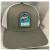 Caps * | Online Okie Men'S Grey & White Trapper Fish Patch Mesh-Back Ball Cap