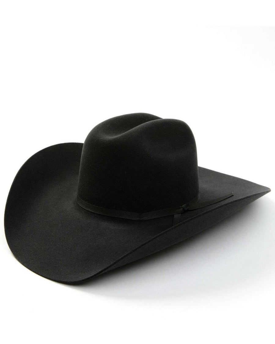 Western Hat * | Discount Serratelli 5X Cattleman Two Ply Ribbon Band Felt Western Hat