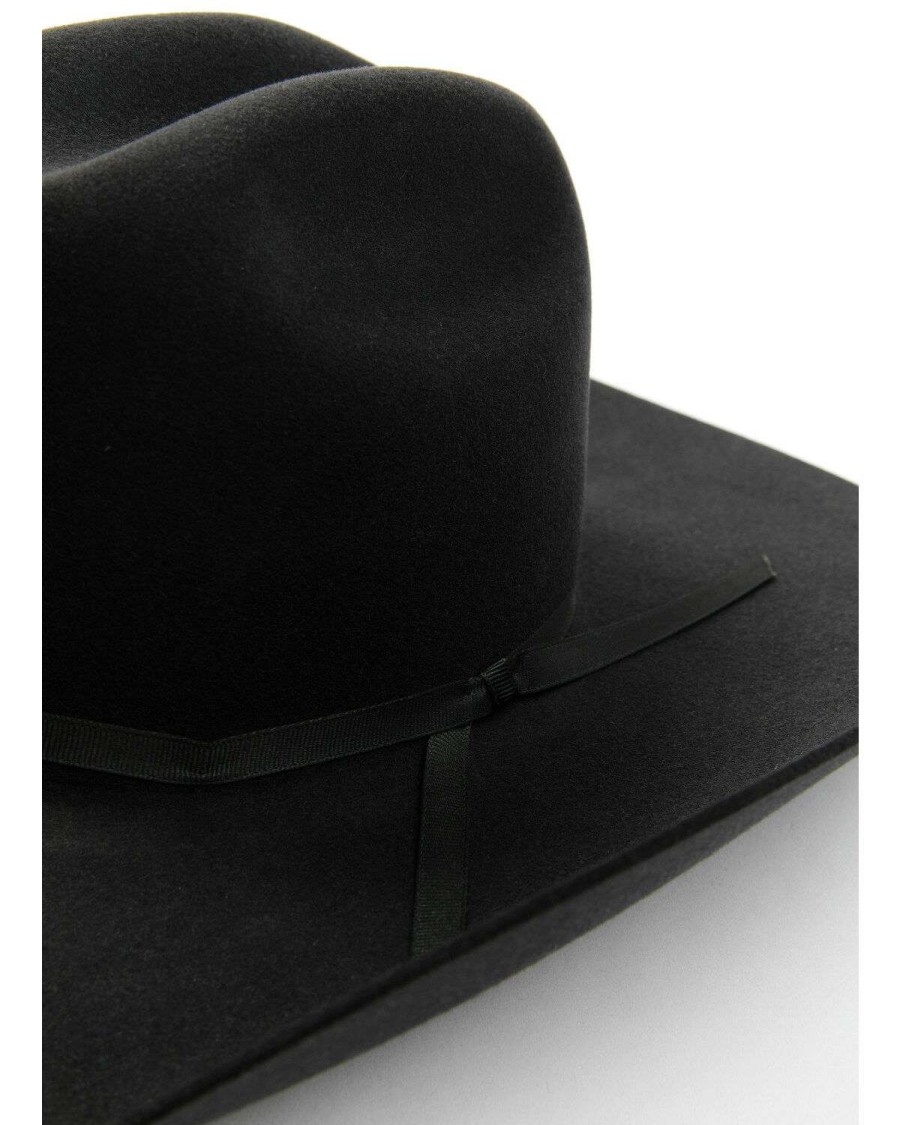 Western Hat * | Discount Serratelli 5X Cattleman Two Ply Ribbon Band Felt Western Hat