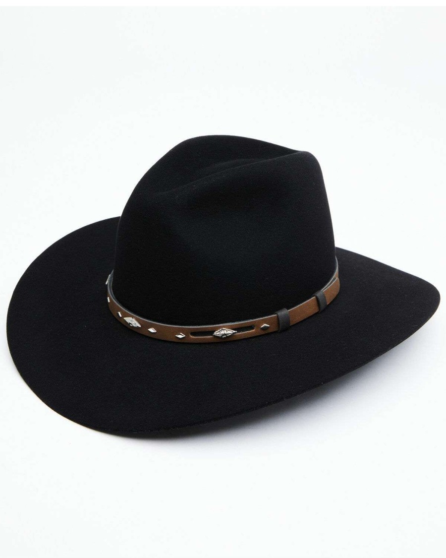 Western Hat * | Sale Rodeo King 5X Fur Felt Tracker Bonded Leather Western Hat