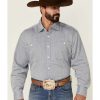 Western Shirt * | Outlet Double R By Resistol Men'S Solid Grey Rawlins Long Sleeve Snap Western Shirt