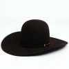 Western Hat * | Online Rodeo King 10X Open Crown Beaver Felt Western Hat Black Cherry