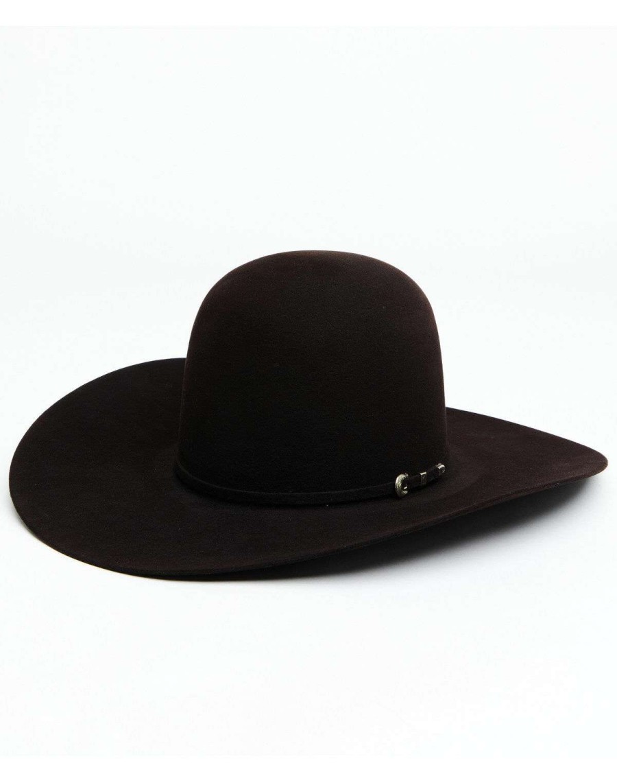 Western Hat * | Online Rodeo King 10X Open Crown Beaver Felt Western Hat Black Cherry