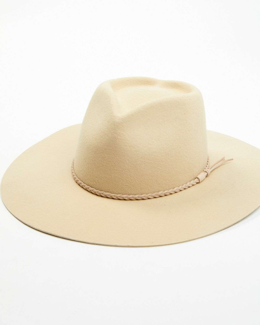 Western Hat * | Peter Grimm Ltd Sale Peter Grimm Amor Mio Tan Heart Crown Wool Felt Western Hat