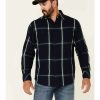 Western Shirt * | Discount Resistol Men'S Glenn Heights Large Plaid Long Sleeve Button-Down Western Shirt