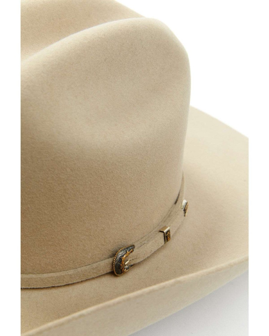 Western Hat * | Clearance Serratelli 10X Waco Dark Belly Fur Felt Cattleman Self-Band Western Hat