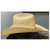 Western Hat * | Discount Serratelli Natural Shooter Bailey Wide Shantung Straw Western Hat