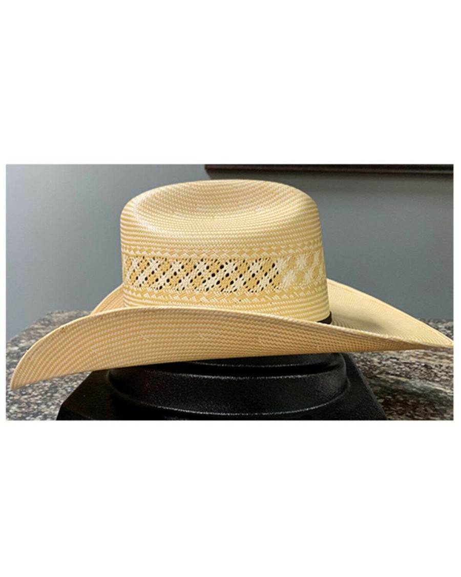 Western Hat * | Discount Serratelli Natural Shooter Bailey Wide Shantung Straw Western Hat